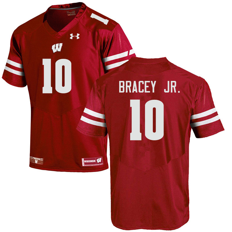 Men #10 Stephan Bracey Jr. Wisconsin Badgers College Football Jerseys Sale-Red